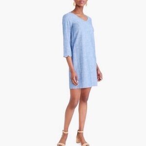 J By J. Crew Scallop Hem Chambray Dress Size 2